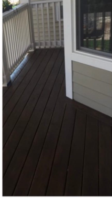 Bare wood → espresso finish