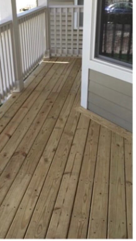 Bare wood → espresso finish before